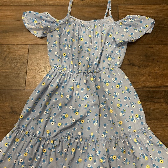 Girls Size 10 Kohls Blue Flower Dress - Picture 1 of 3